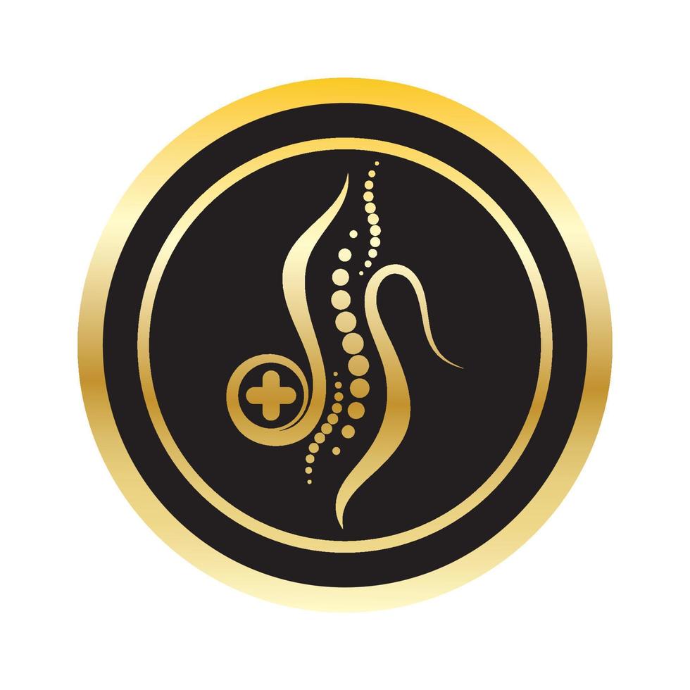 Spine diagnostics symbol logo template vector illustration design