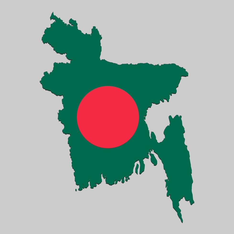 Map with national flag vector