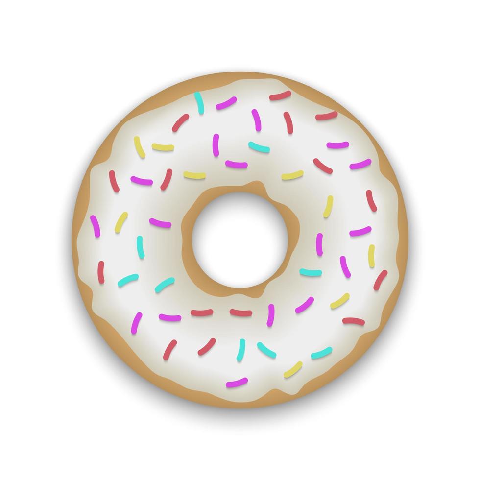 Realistic donut isolated vector