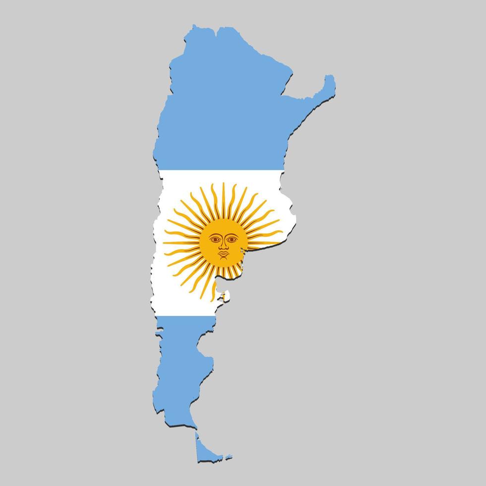 mapa con bandera nacional vector