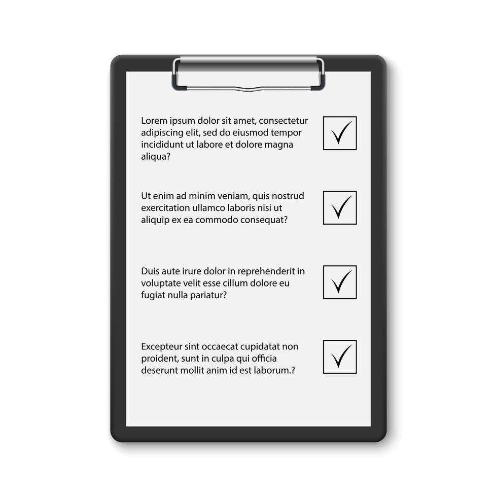 clipboard with checklist vector
