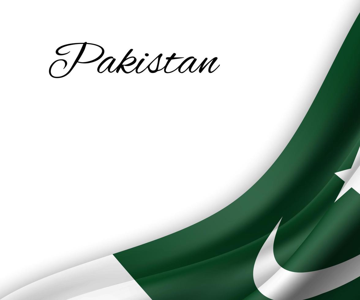 waving flag on white background. vector