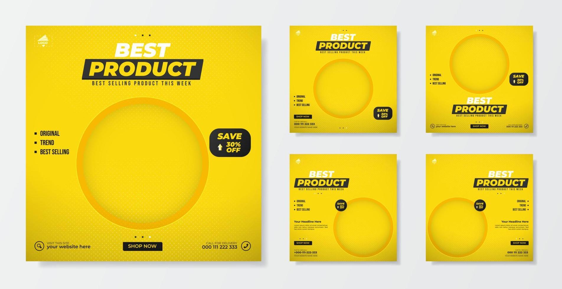 Best product promotion sale template social media post vector