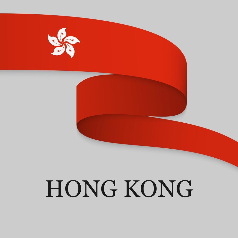 Waving ribbon or banner with flag vector