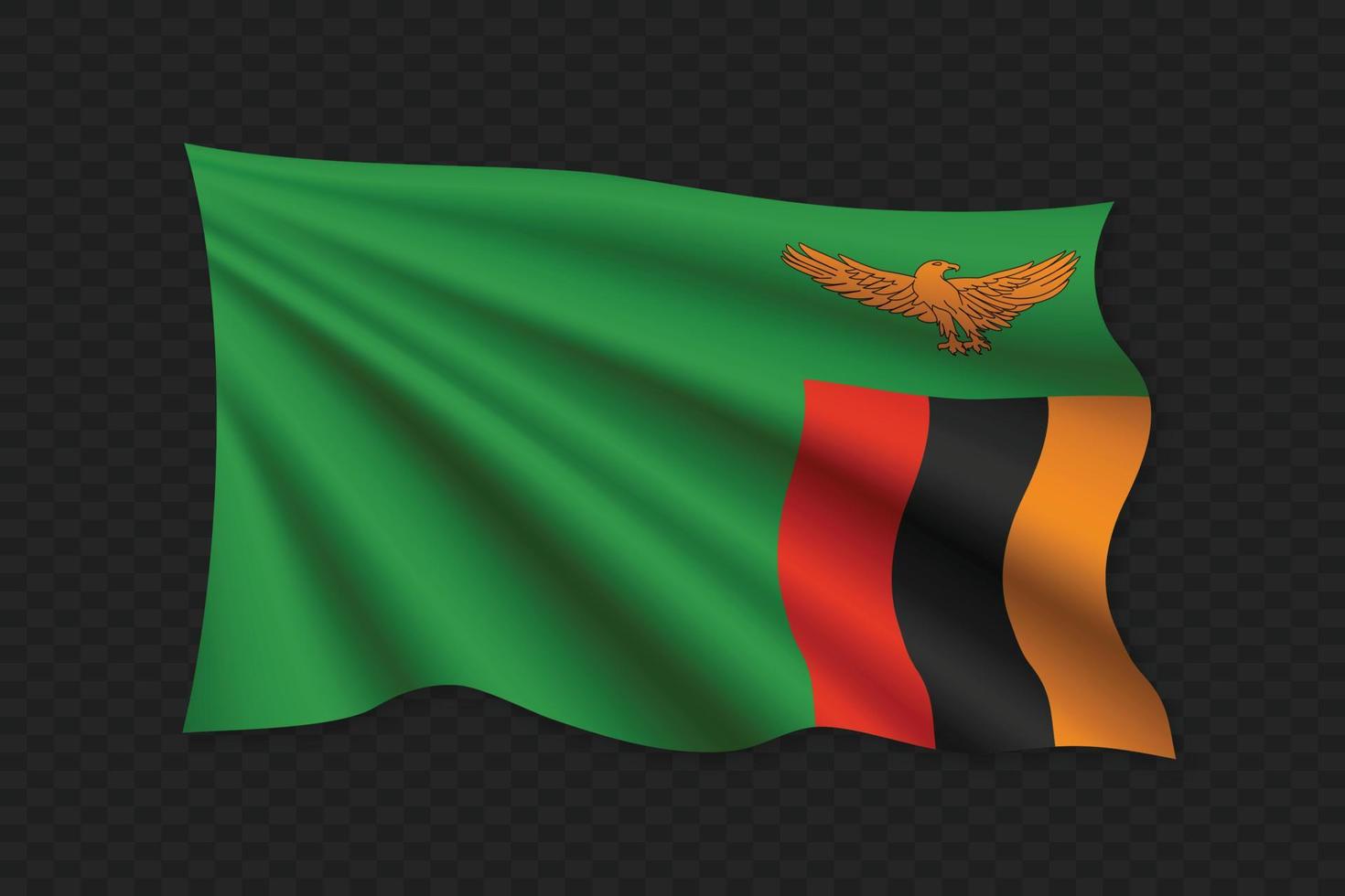 3D Waving Flag vector