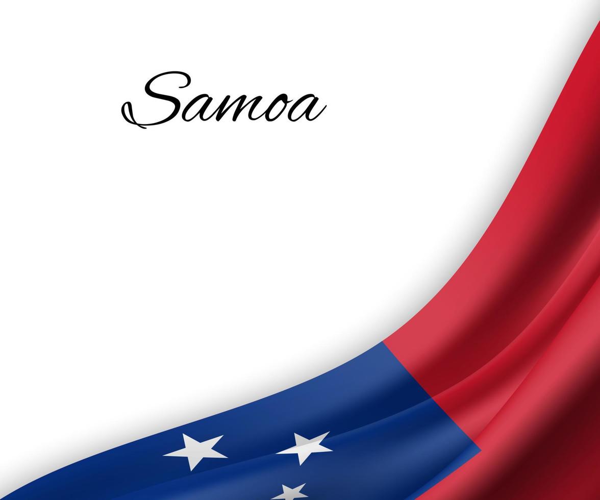 waving flag on white background. vector