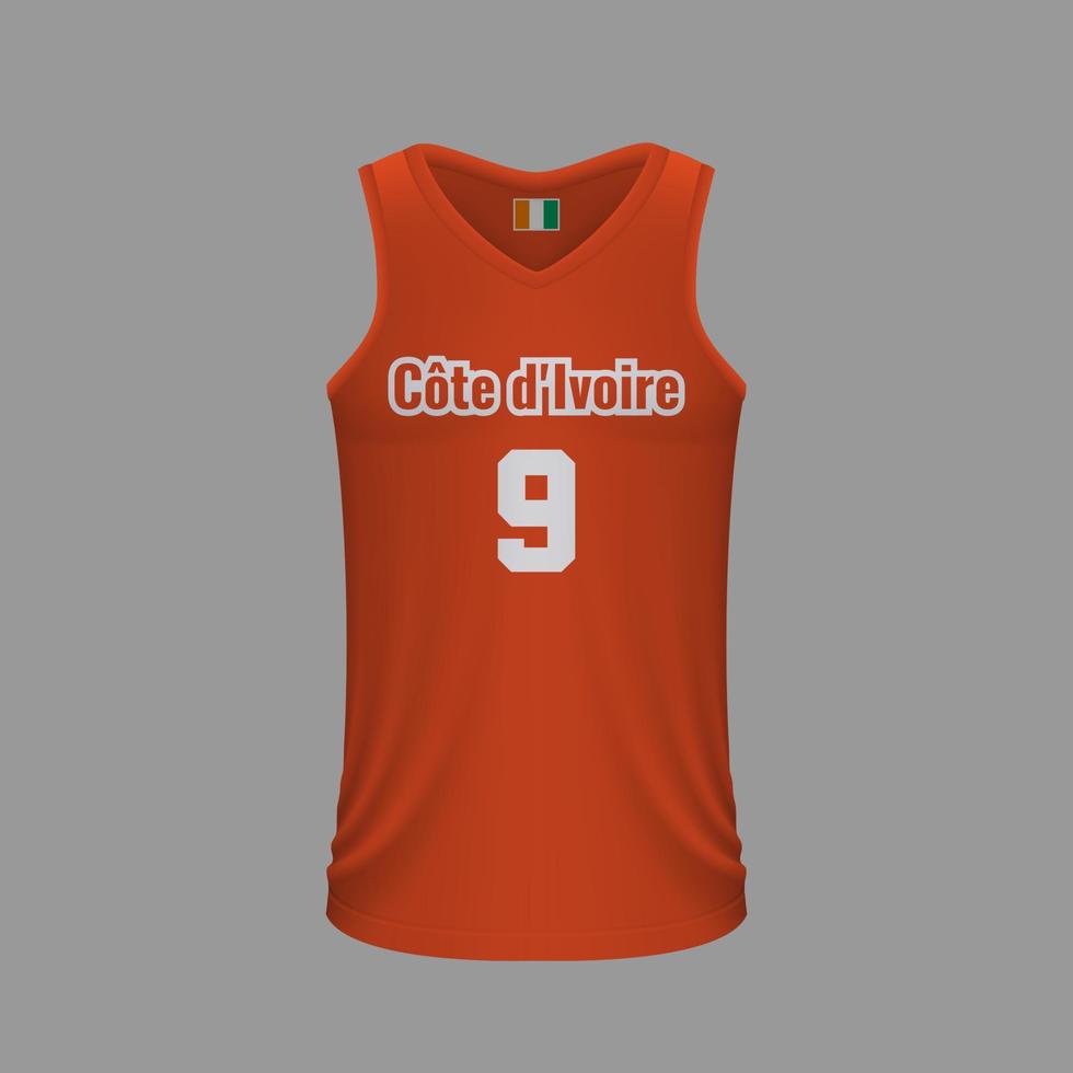 Realistic basketball shirt vector