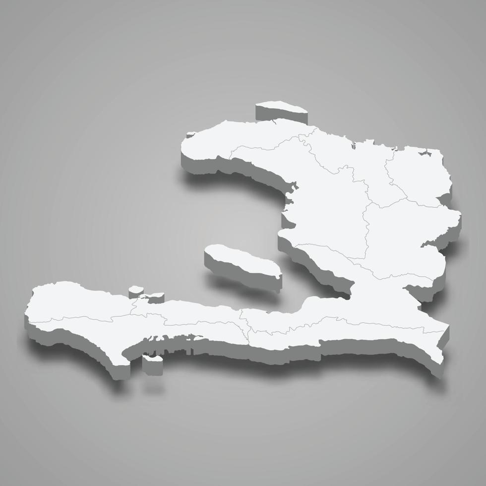 3d map with borders Template for your design vector