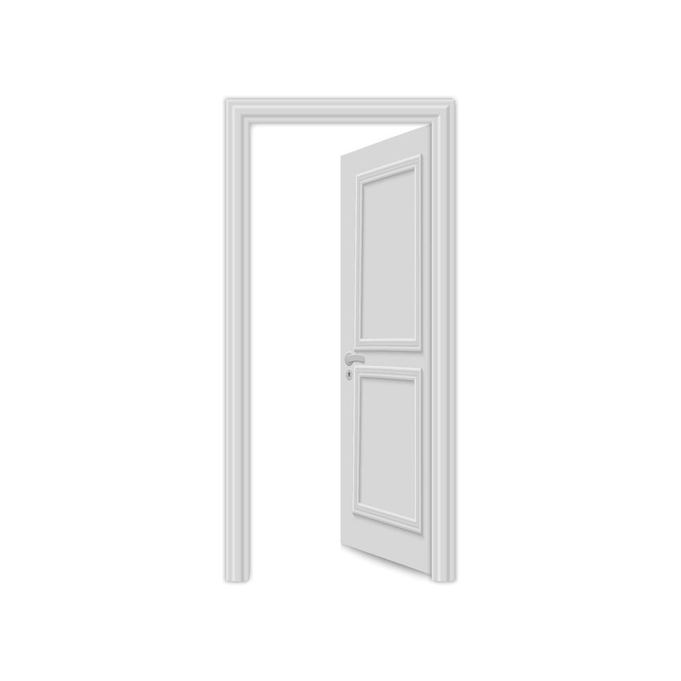 realistic door isolated on white background vector