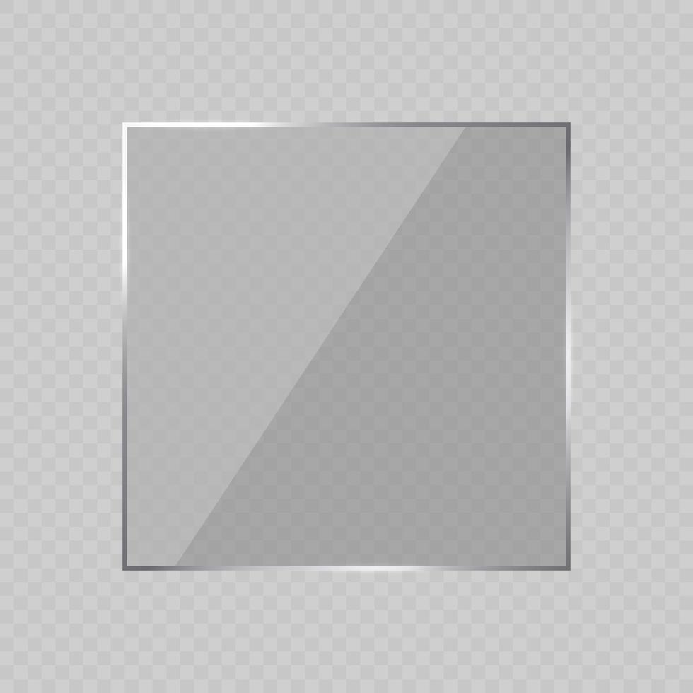 Glare glass frame . Vector illustration