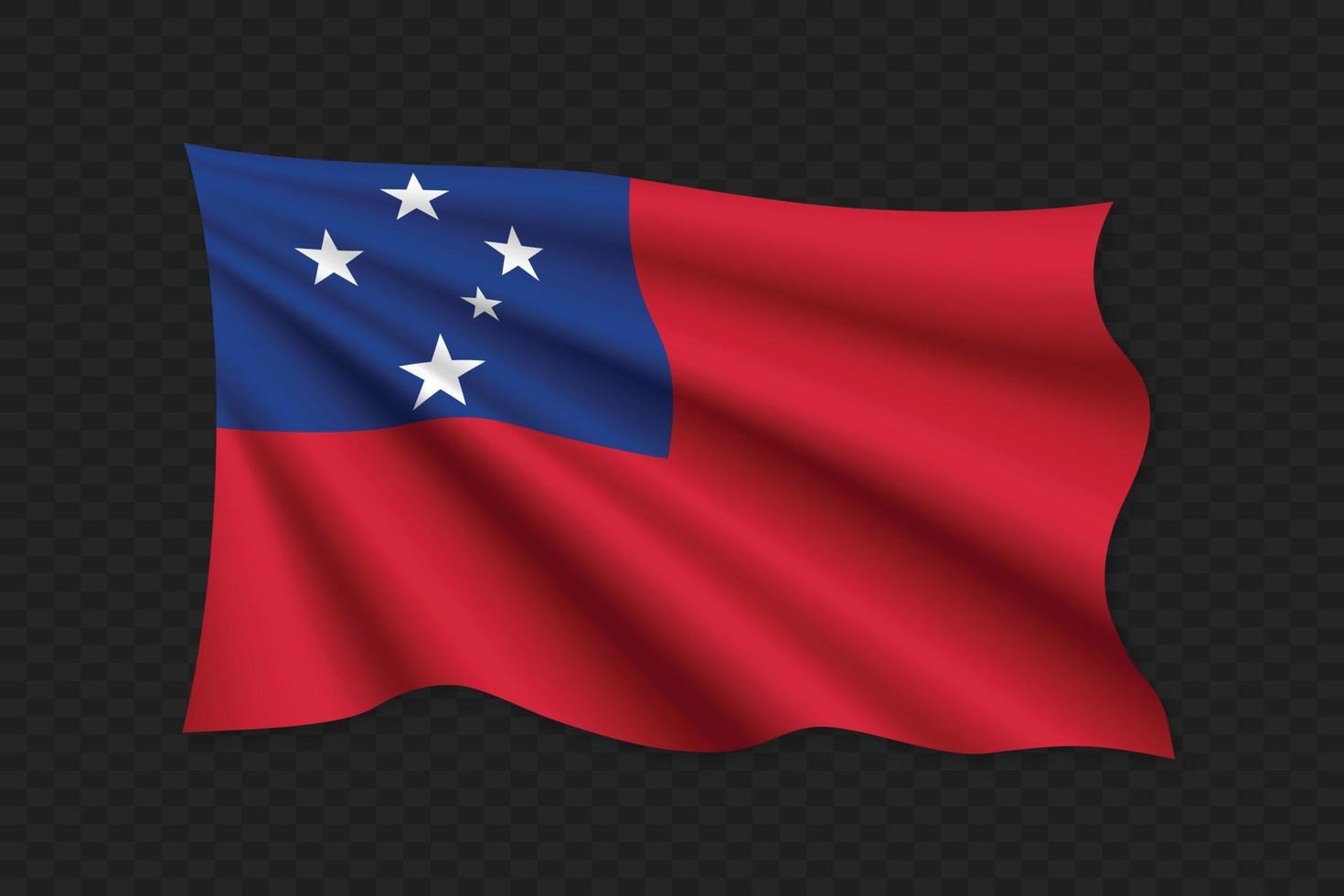 bandera ondeante 3d vector