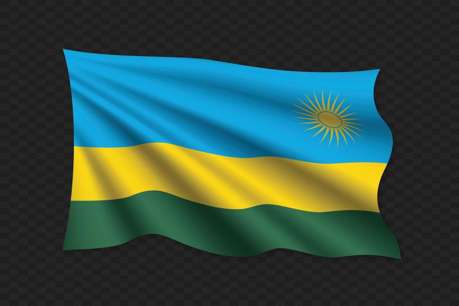 3D Waving Flag vector