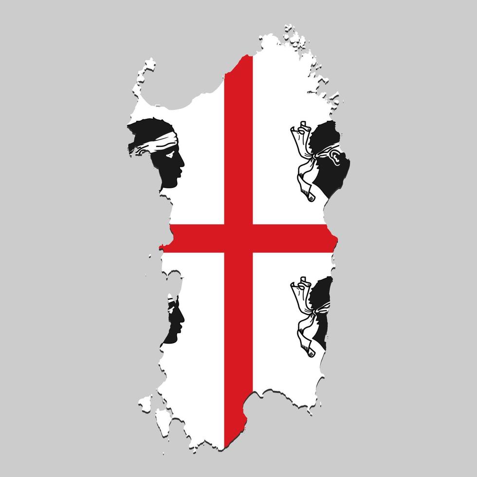 Map with flag vector