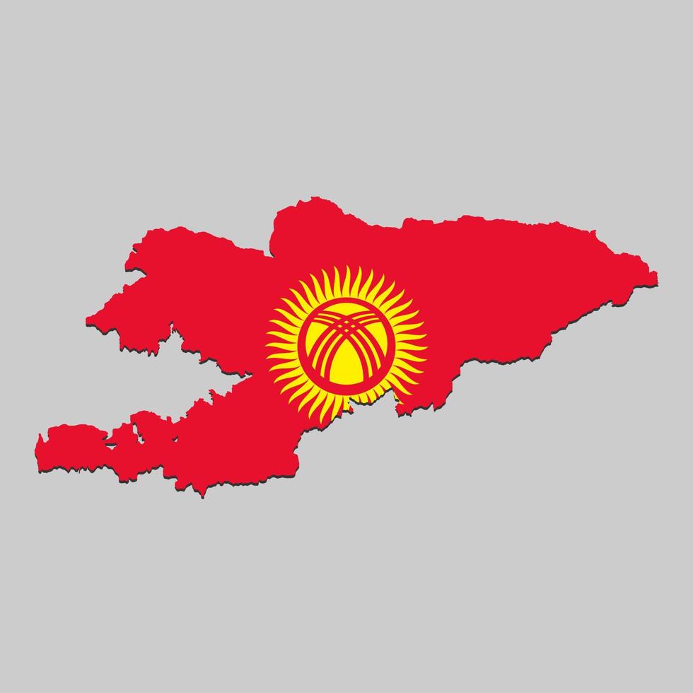 Map with national flag vector
