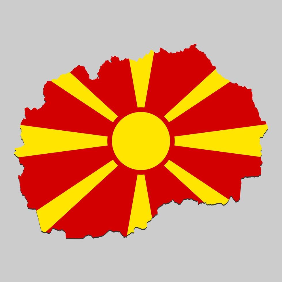 Map with national flag vector