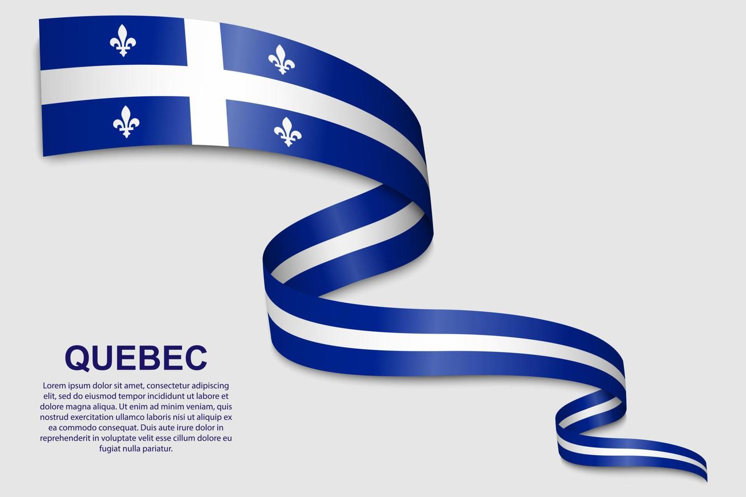 waving flag of Quebec vector