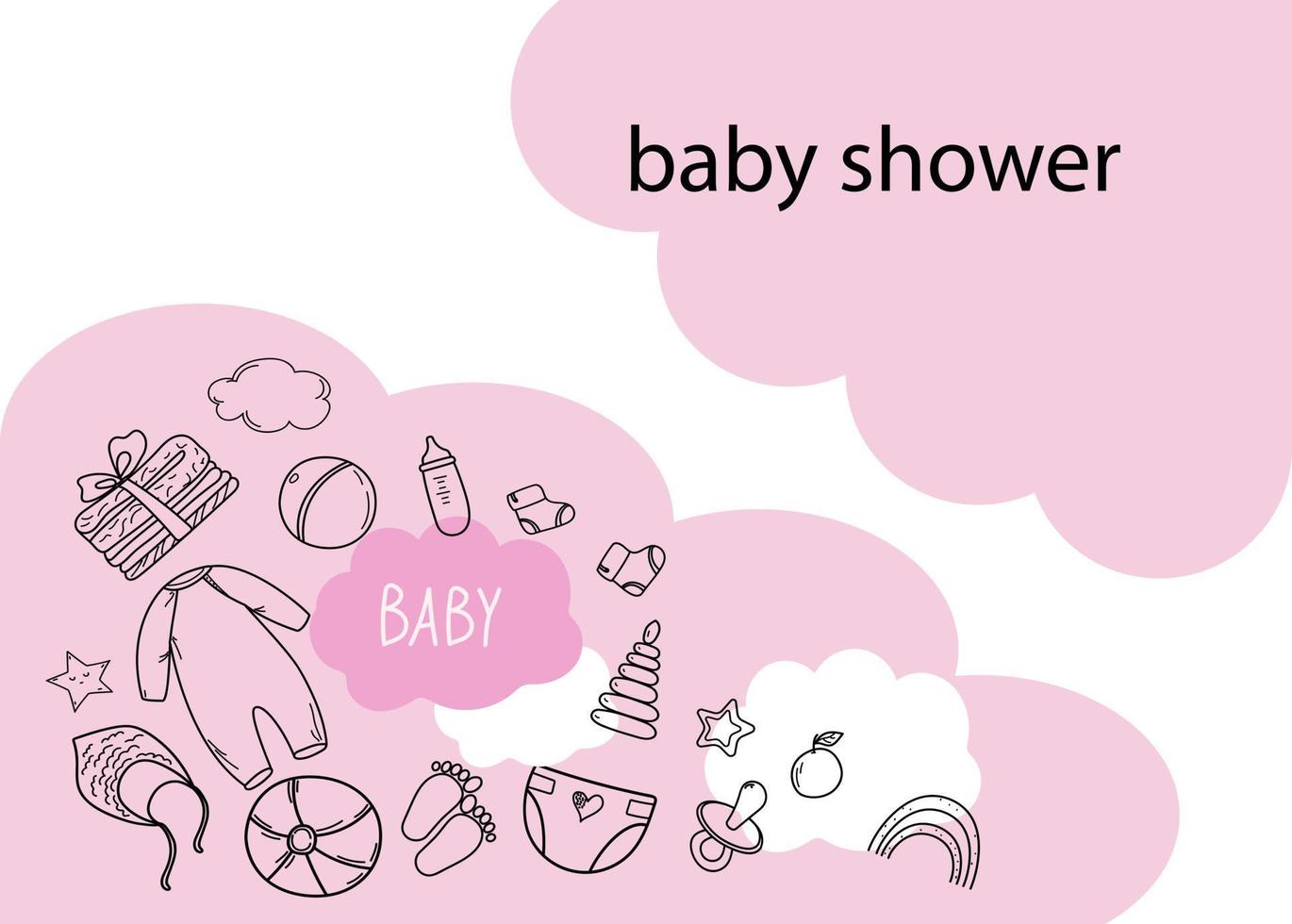 baby shower banner vector