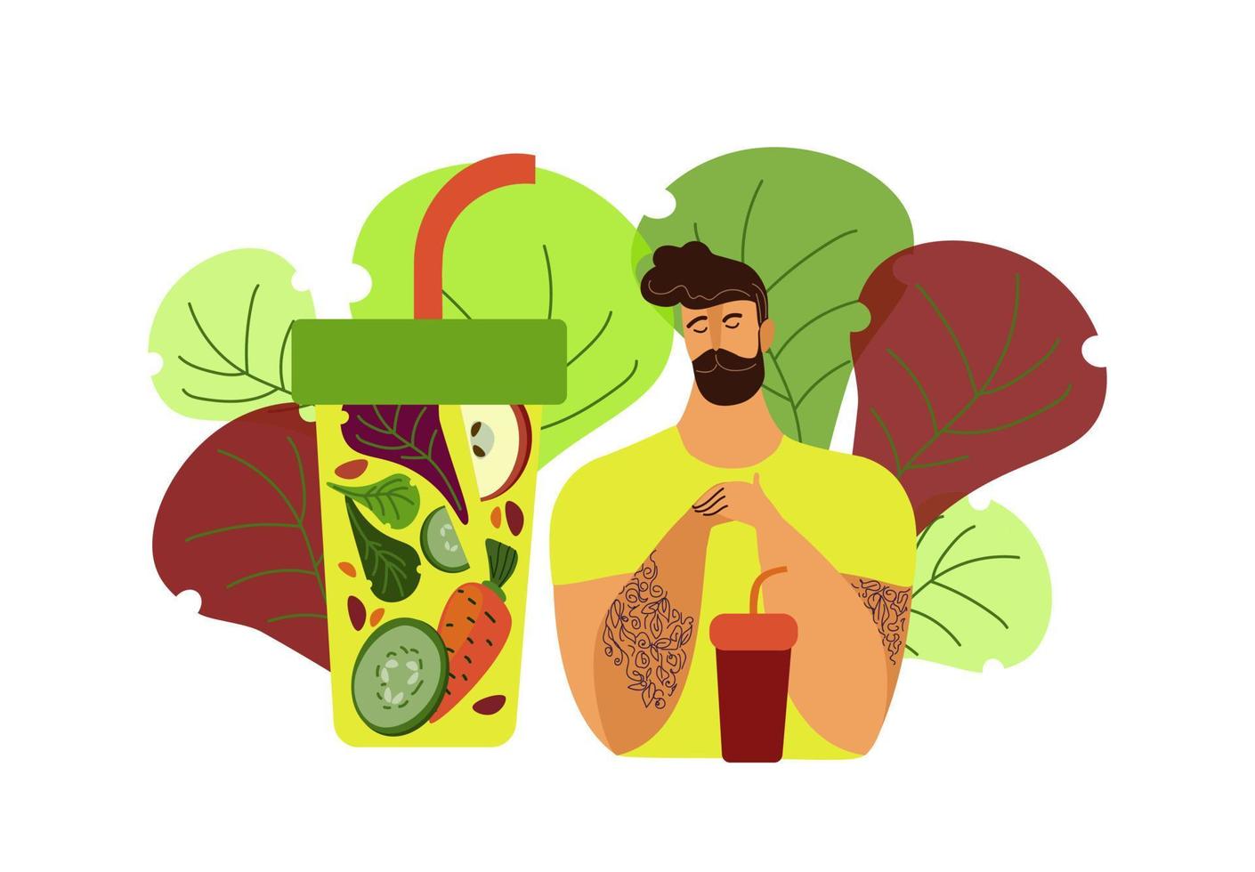 concepto de plan de nutrición, dieta saludable, programa, ilustración vectorial de dibujos animados. vector