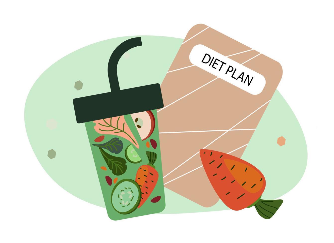 vector de concepto de plan de dieta