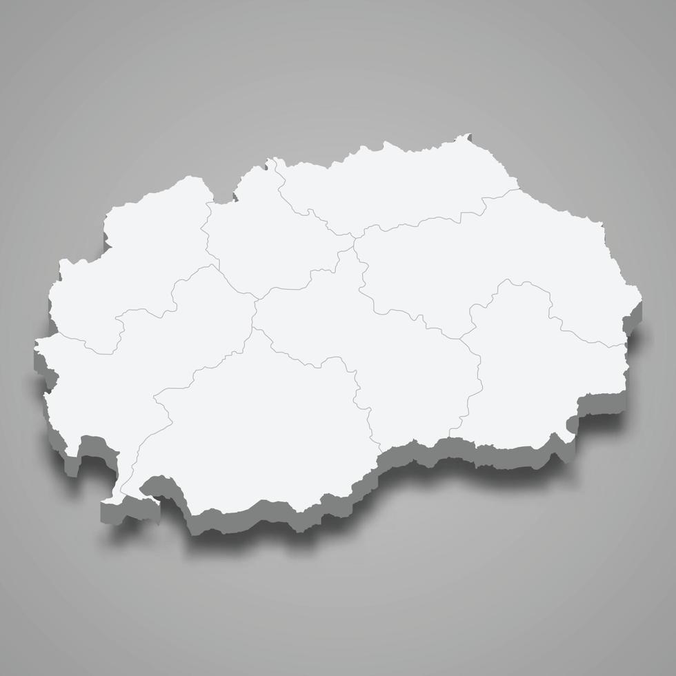 3d map with borders Template for your design vector