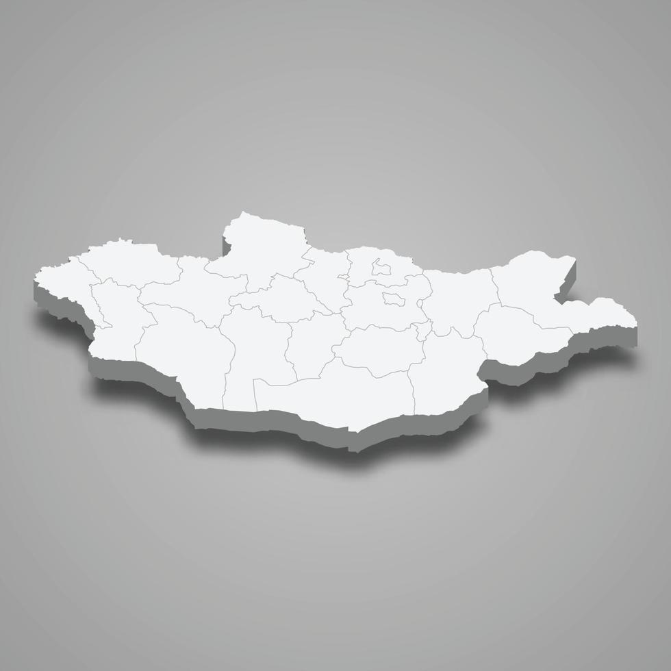 3d map with borders Template for your design vector