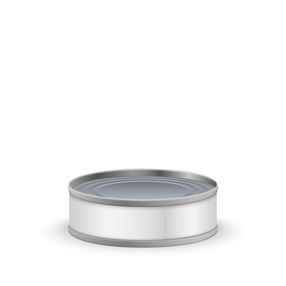 metal tin can vector