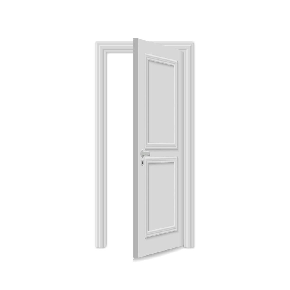 realistic door isolated on white background vector