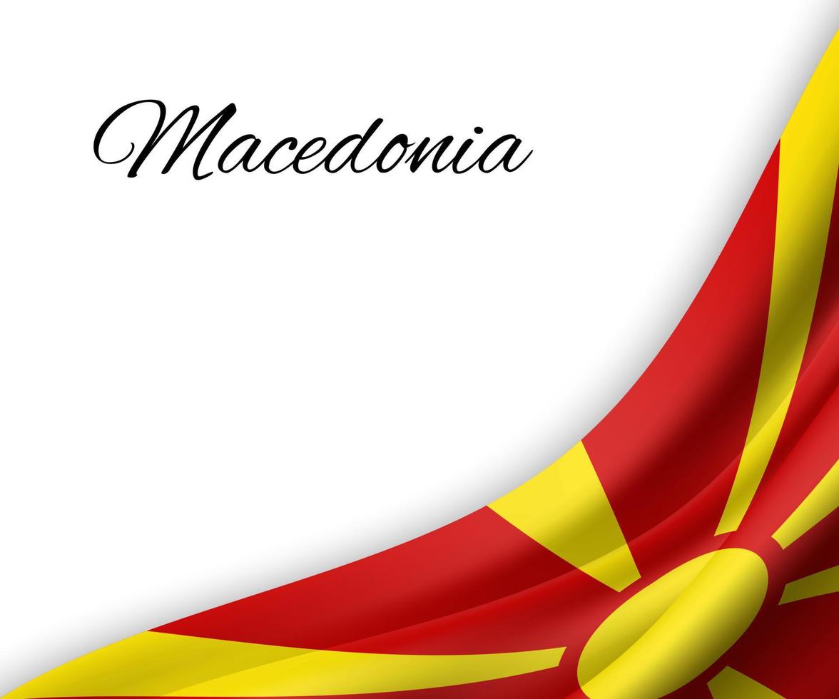 waving flag on white background. vector