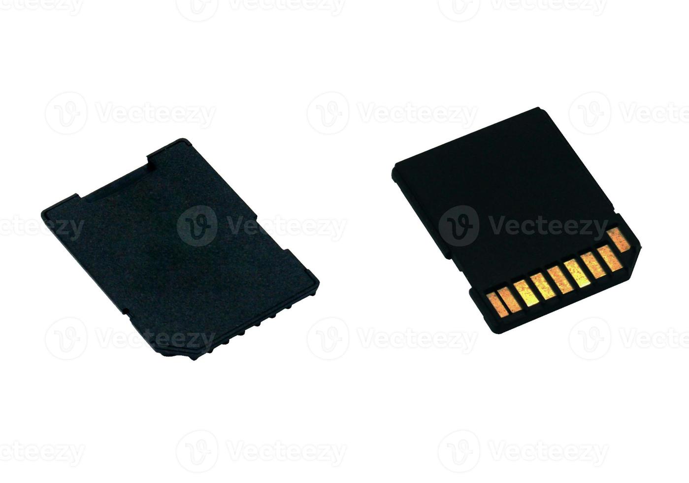 Black SD memory card isolated on white background photo