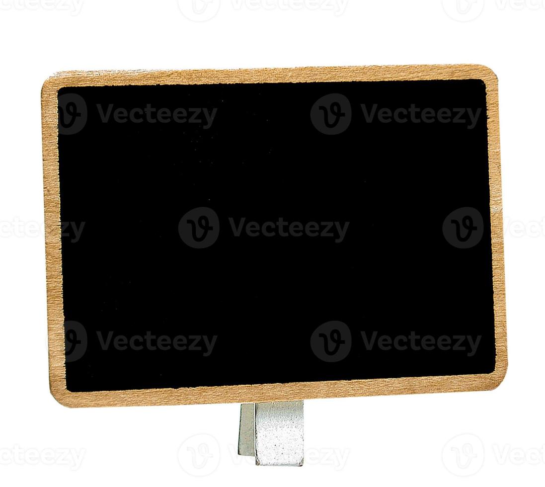 chalkboard standing sign isolated on white background photo