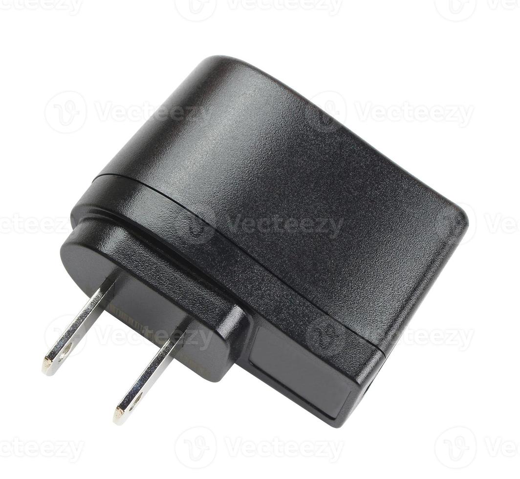 USB charger isolated on white background photo