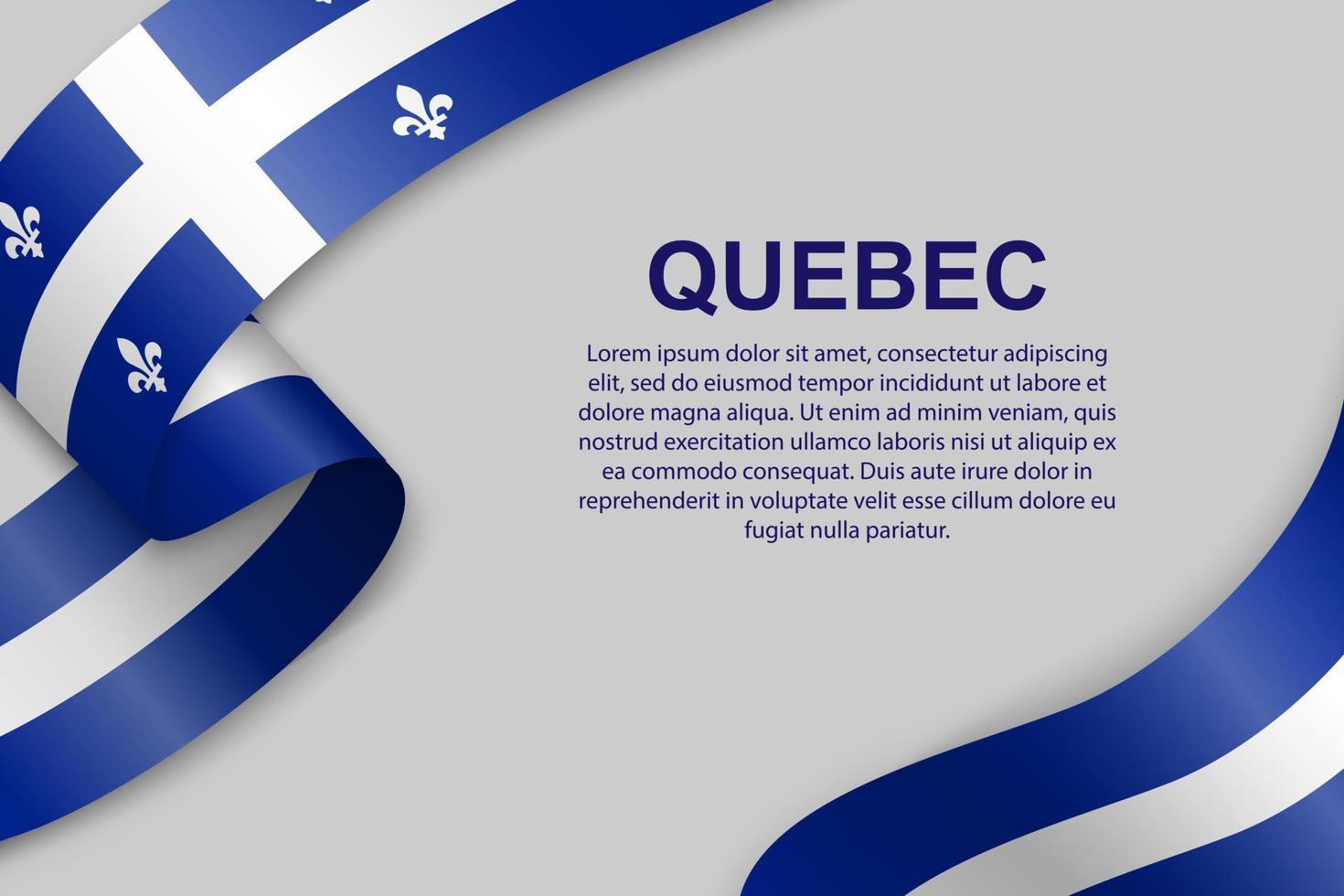 waving flag of Quebec vector