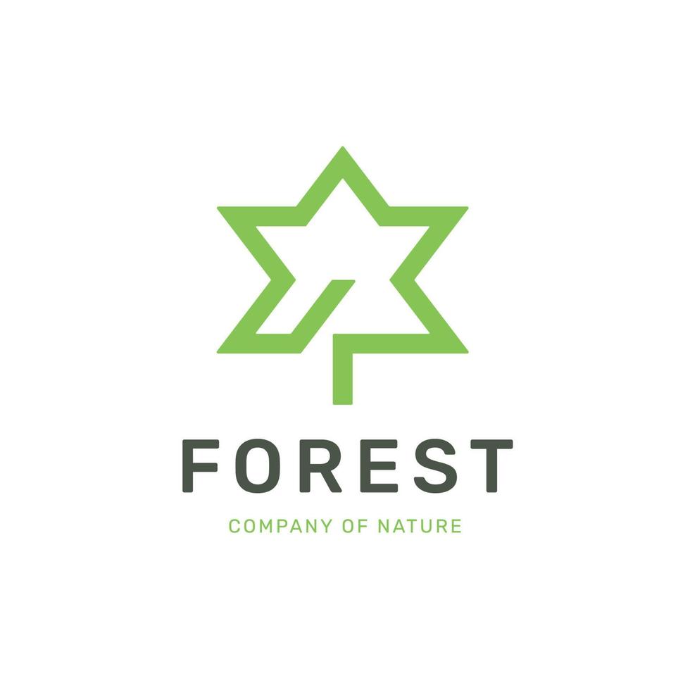 Vector logo design, Leaf of a tree, Green environmental illustration