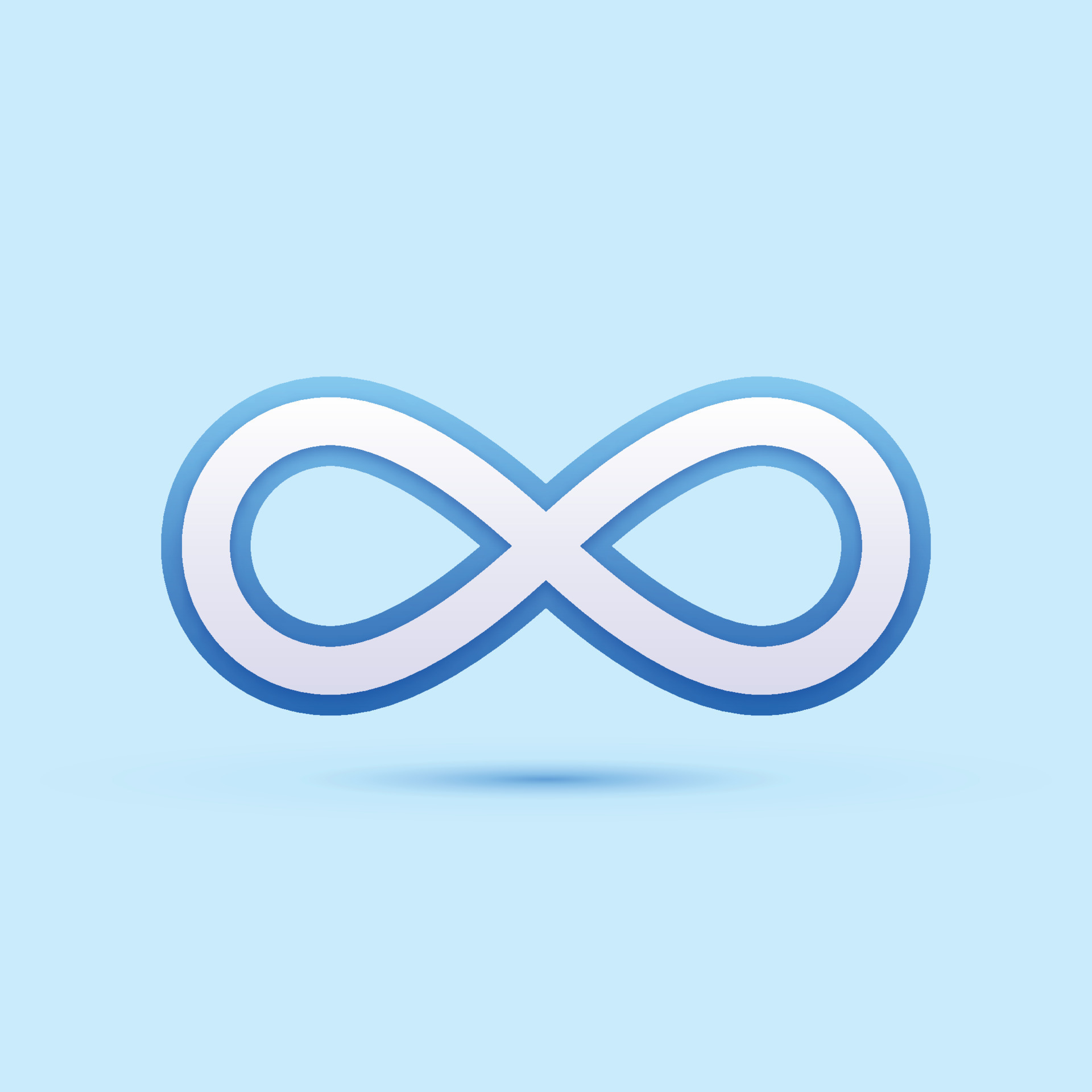 Infinity symbol on a blue background. Symbol of repetition and unlimited  cyclicity. Vector illustration. 8056249 Vector Art at Vecteezy