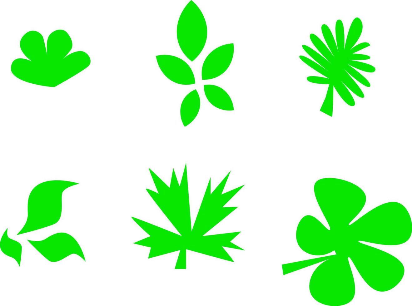 set green flat eco icon vector