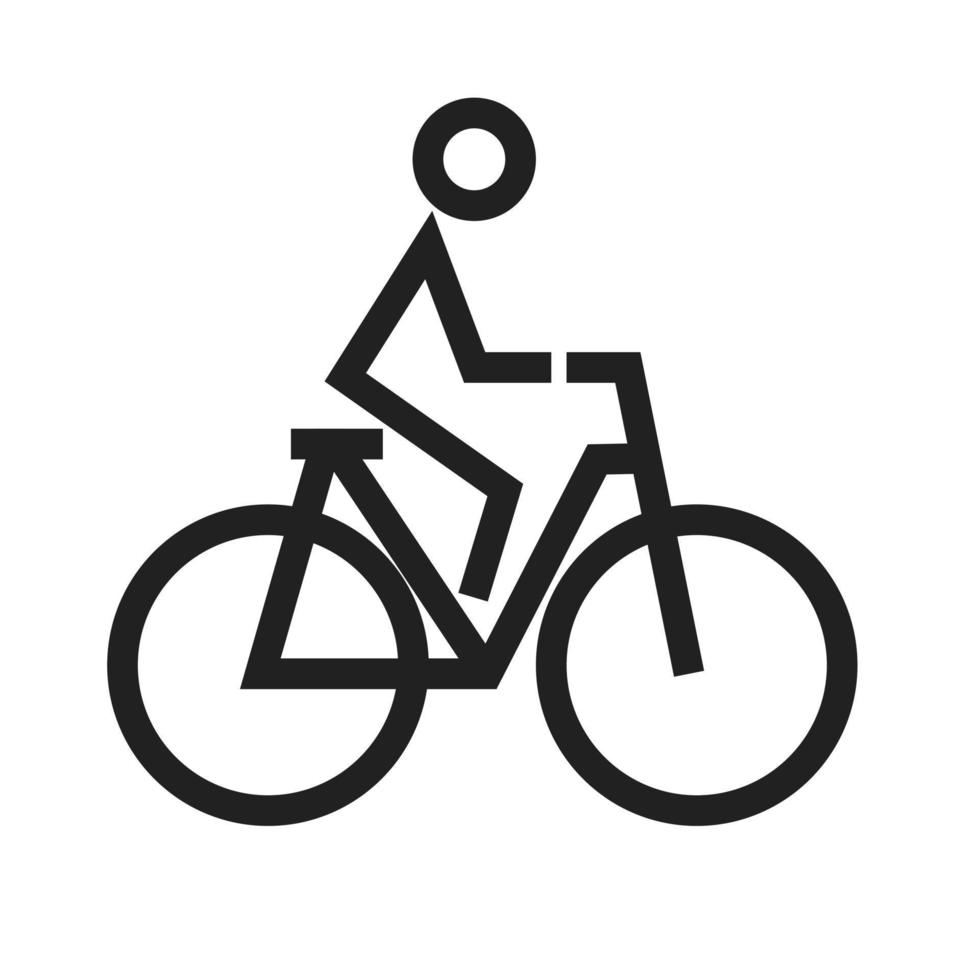 icono de línea de ciclismo vector