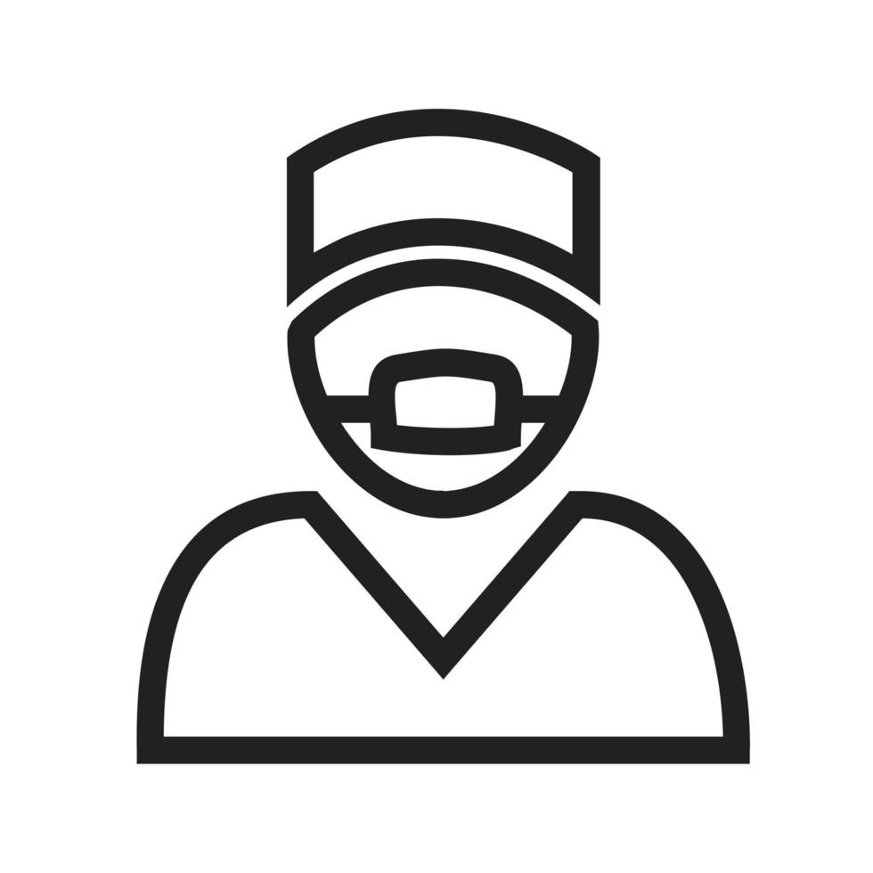 Surgeon Line Icon vector