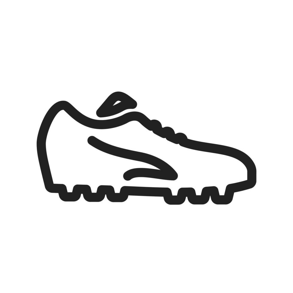 icono de línea de zapatos de fútbol vector