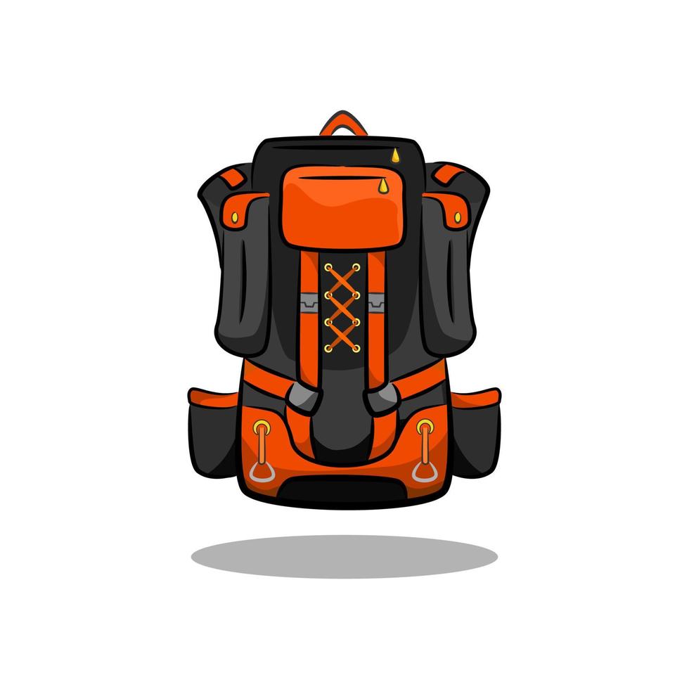 Stylish colored icons, with bold rounded lines technique. backpack, rucksack, carrier, hiking bag icon. vector