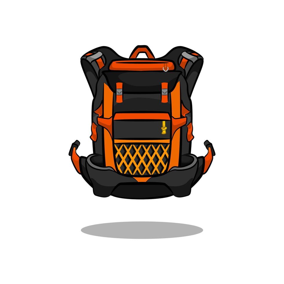 Stylish colored icons, with bold rounded lines technique. backpack, rucksack, knapsack, carrier, hiking bag icon. vector