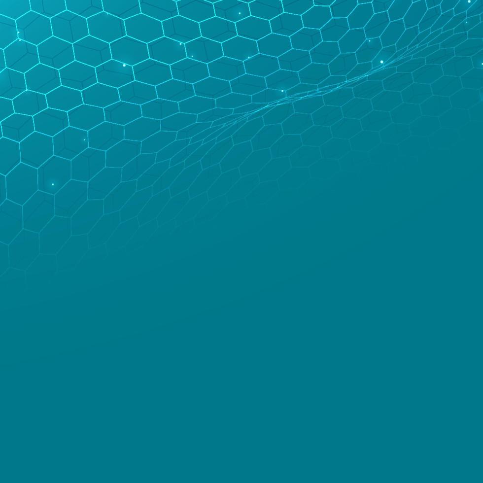 Illustration vector abstract wave motion pattern and dynamic mesh line on dark blue background. Modern futuristic design for background or wallpaper. Digital cyberspace, high tech, technology concept