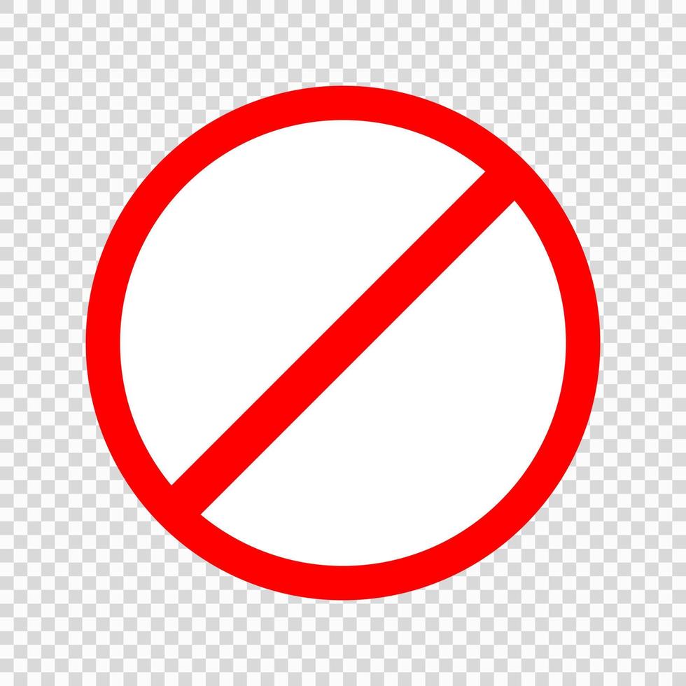 Prohibiting sign vector Icon . Vector illustration