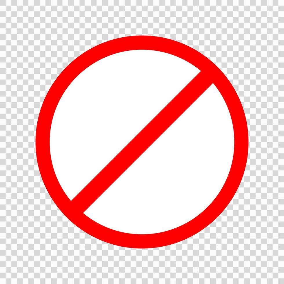 Prohibiting sign vector Icon . Vector illustration