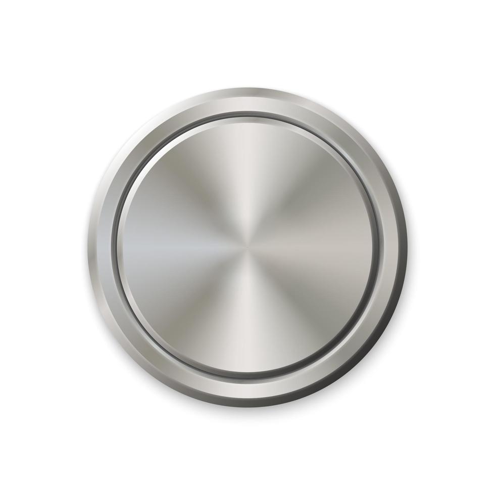 realistic metal button vector