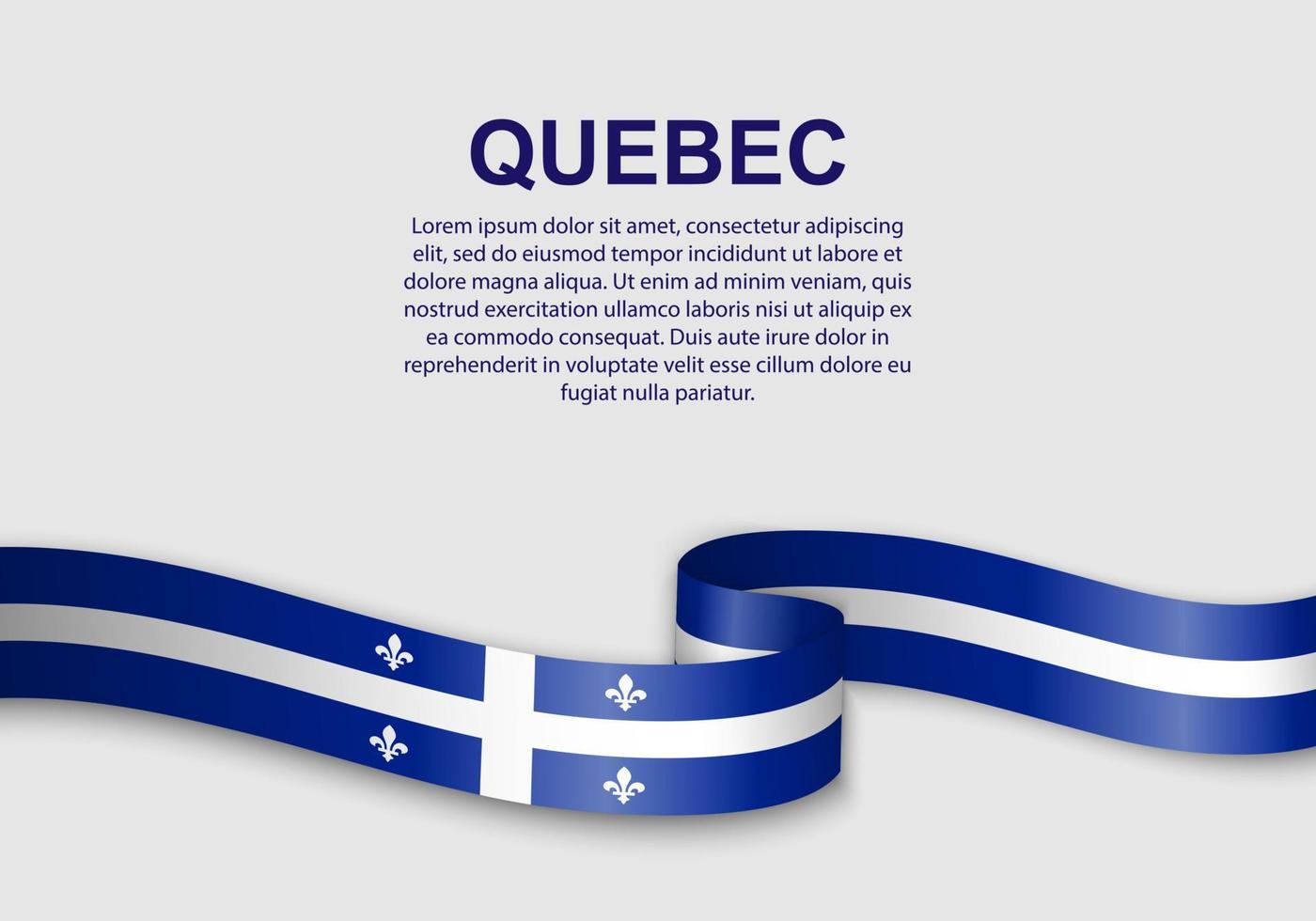 waving flag of Quebec vector