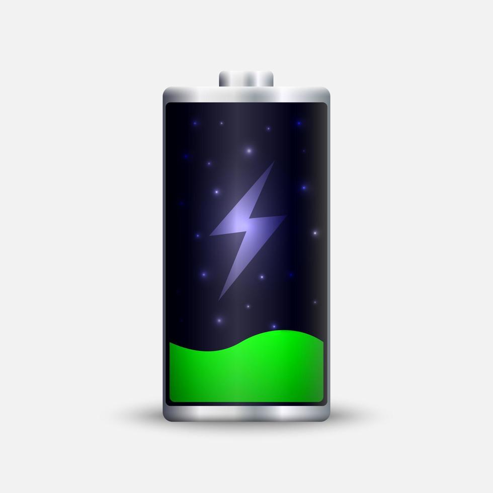 Full energy battery charge. vector