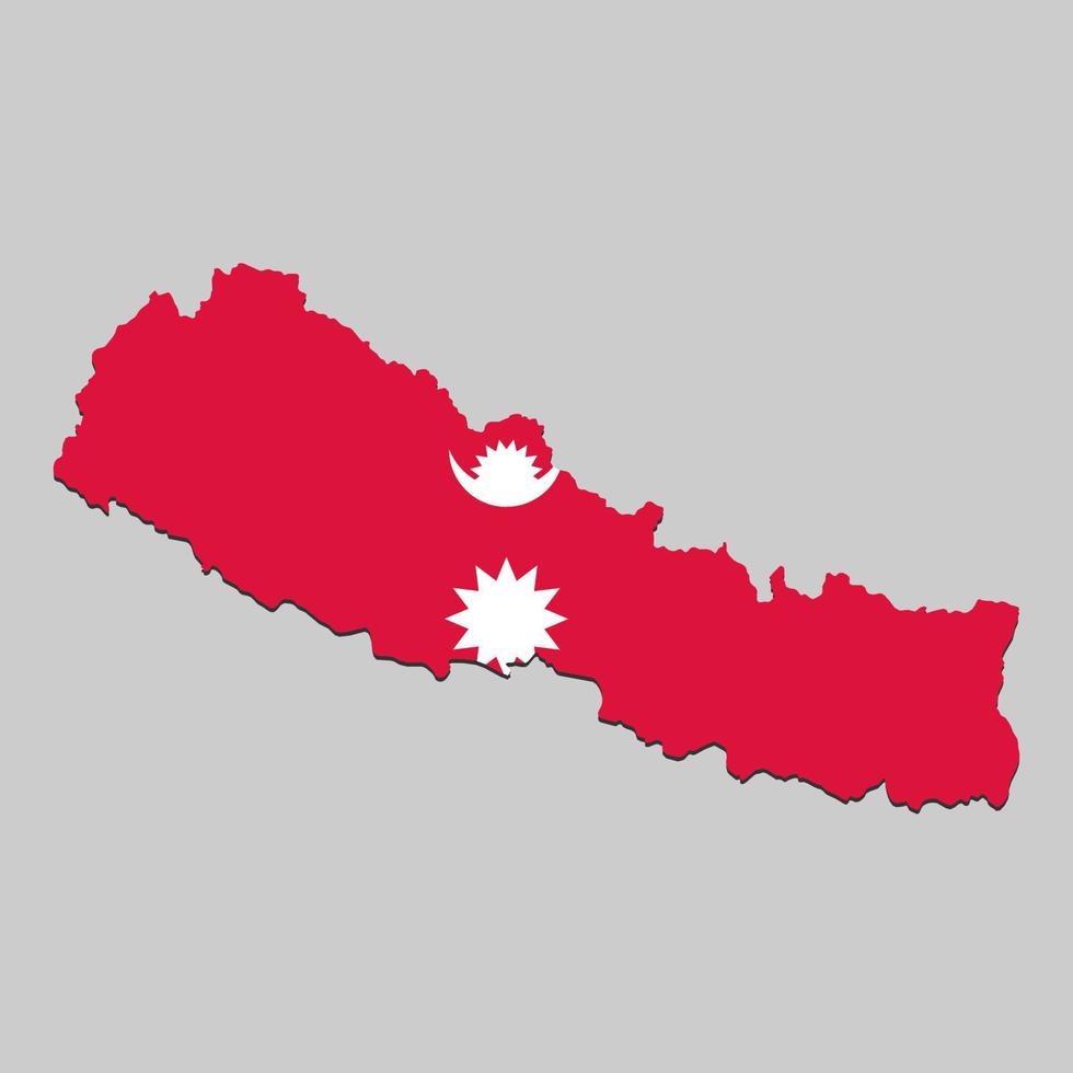 Map with national flag vector