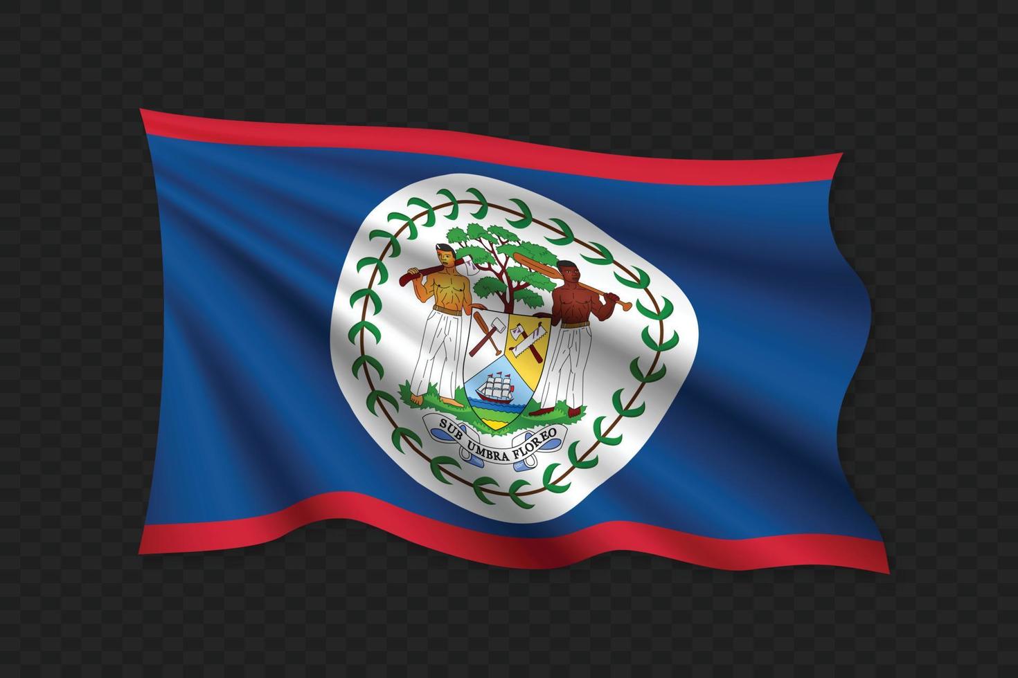 bandera ondeante 3d vector