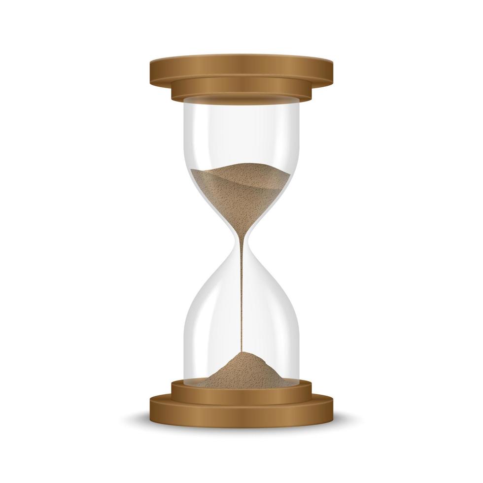 Sand hourglass clock vector