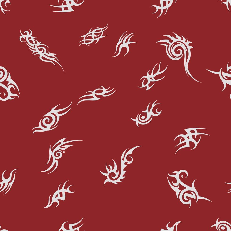 Seamless Tribal art with Maori ethnic elements, for wallpaper and t shirt design. vector